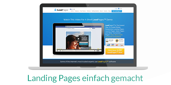 Mit LeadPages erstellen Sie Landing Pages in sehr kurzer Zeit